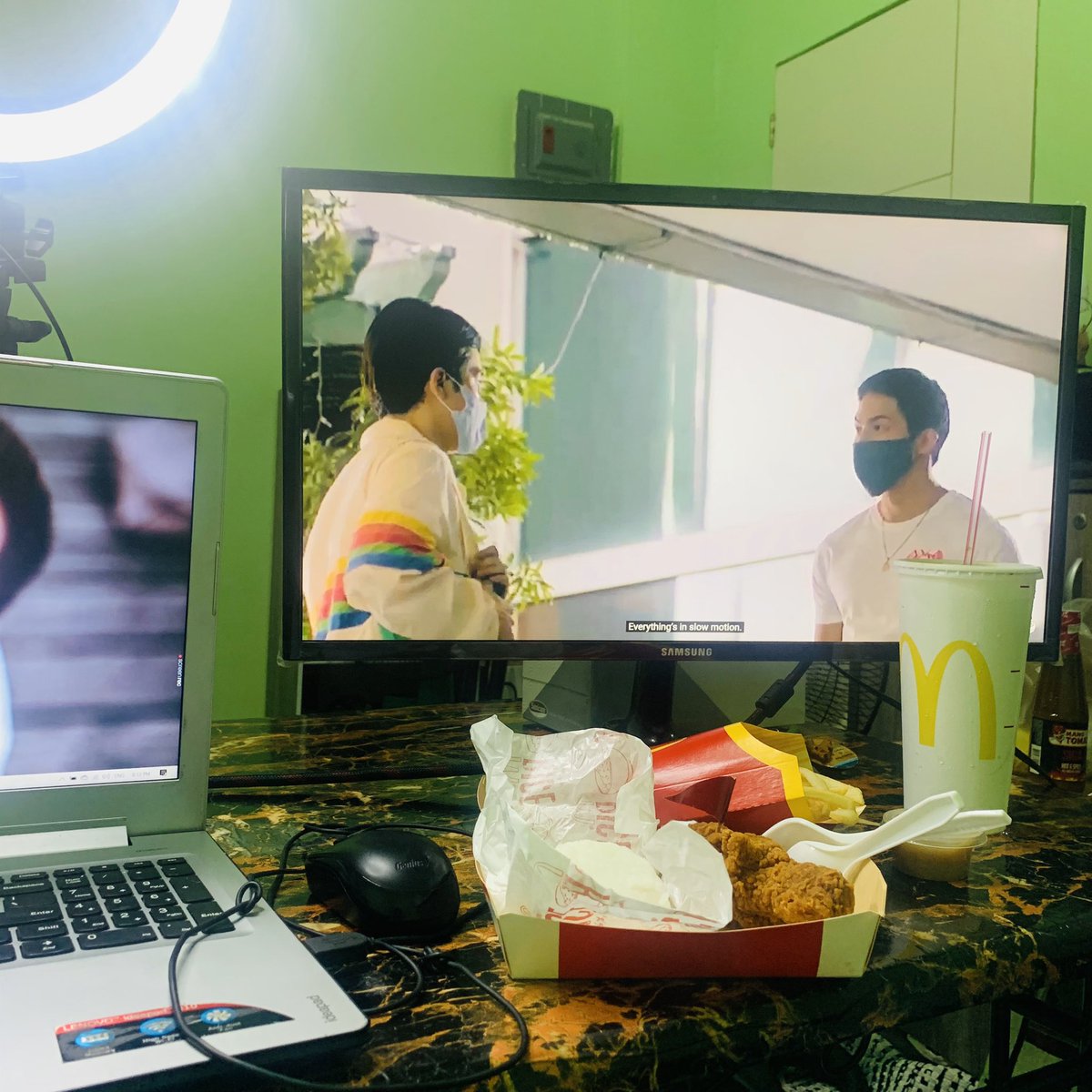 jakebeyt's tweet photo. Perfect pair! #HelloStrangerEP5 plus Love Ko To meal. Hello @tonythesharky @imJCAlcantara https://t.co/ginHIzB0wD