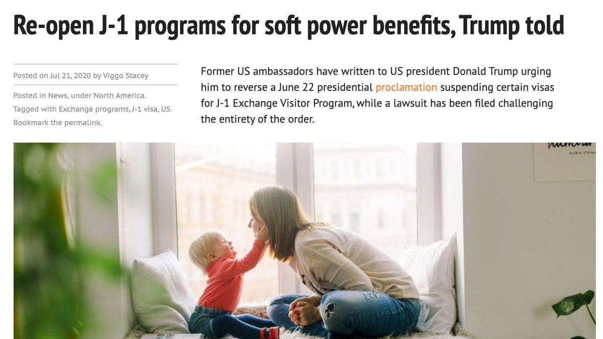 "The continuation of these programs is a crucial component of our efforts to provide peace and understanding between nations and citizens. The ambassadors understand this and have lent their names to the effort." - <a href="/BillGertz_AIFS/">William L. Gertz</a> via <a href="/ThePIENews/">The PIE News</a> #SaveJ1 bit.ly/2E2DV1q