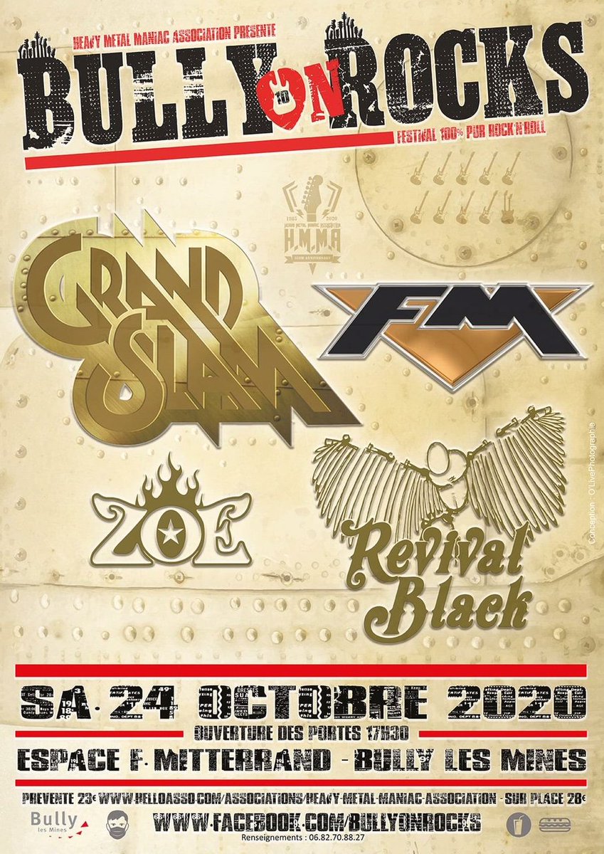 grandslamrocks's tweet photo. Slammers! Grand Slam will be rocking with FM, Zoe & Revival Black @ Bully on the Rocks Saturday 24th October. Ticket info & updates @
https://t.co/Rwt3WOGuG7
#grandslamrocks #marshallrecords #Shockcityproductions #grooveytv #Duffpress #UnlocktheRock #staysafe #bullyontherocks https://t.co/KzXhpdYJ1R