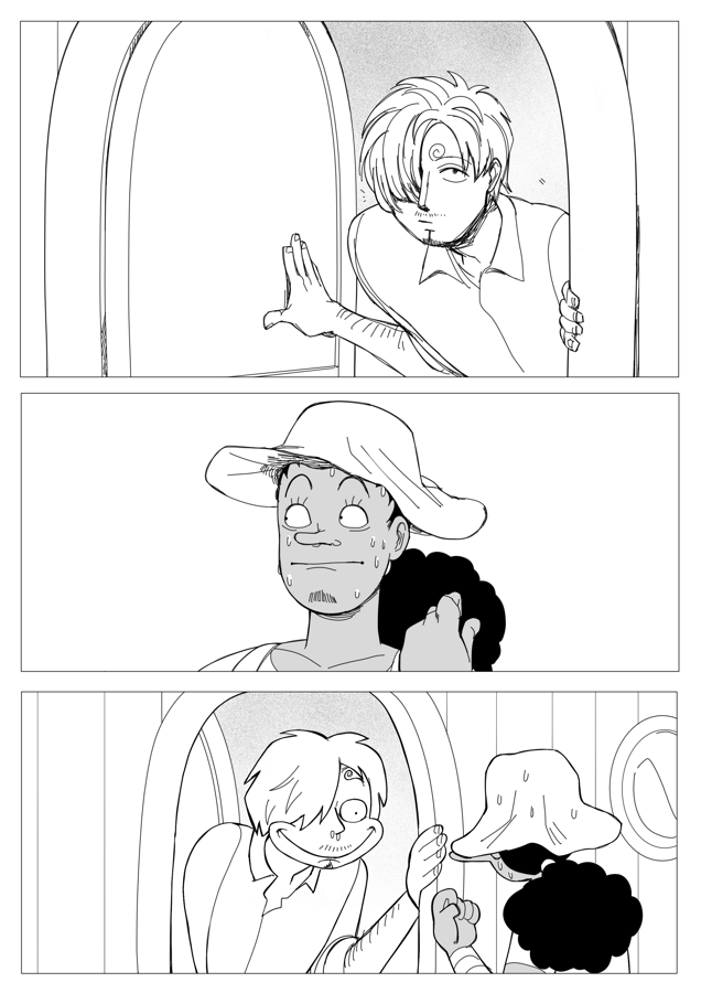 SailorFailures's tweet photo. THREAD: I promised I would do something happy &amp; reciprocated with these two, and it's finally finished...! A 14-page, SFW #SanUso comic. ♥ (1/5) https://t.co/tbRpVHpoLN