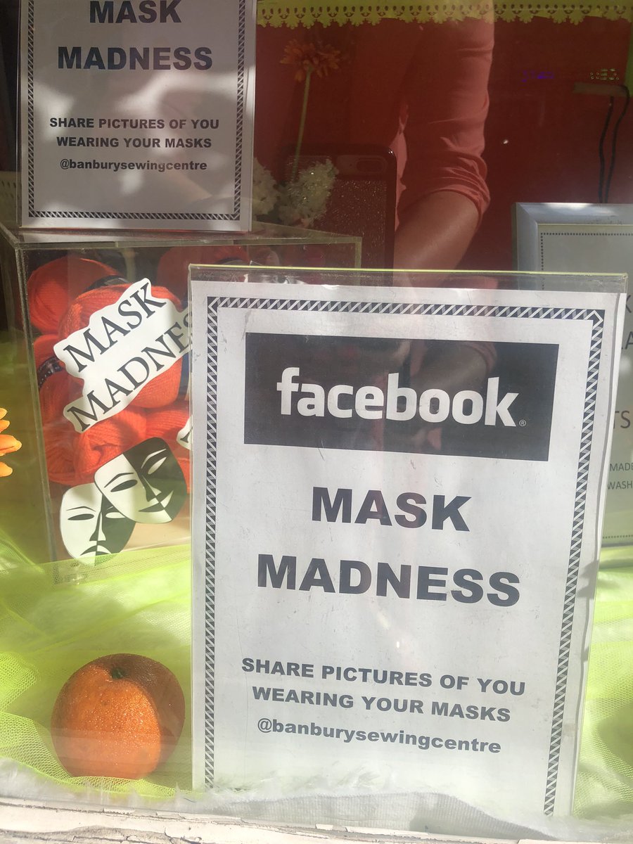 Can’t wait for our corporate #masks to be made #BanburySewingCentre #BanburySewing #handmademasks #maskmadness #BanburyFM