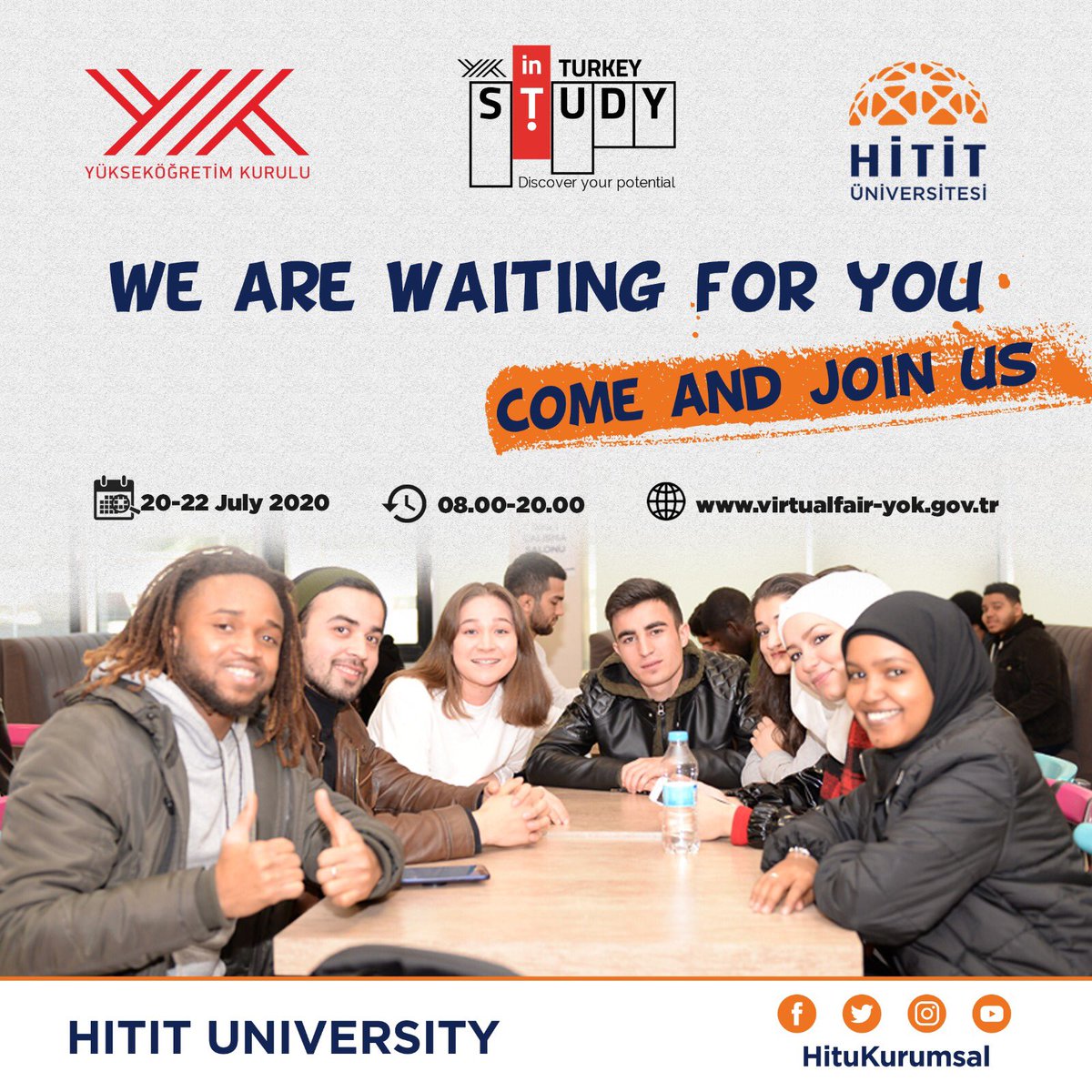 HituKurumsal's tweet photo. We invite you to apply Hitit University in order to shape your future!
Now it is the right time for the brighter future awaiting you. Hitit University is ready and willing to accept you!
👉https://t.co/8kVXcK5Lsl
#YÖKvirtualfair2020 #studyinTurkey #HititUniversity https://t.co/MjKiHYRZ3p
