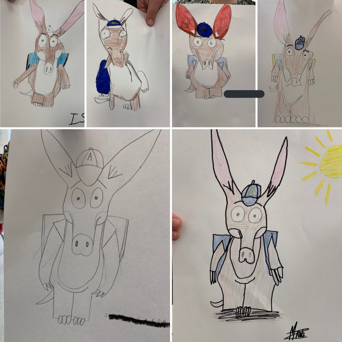 MrsPalingFTPS's tweet photo. What do you think of our ardvarks? One child in bubble 2 said that Jim Field is “a really cool illustrator!” https://t.co/PkVYchtSMA