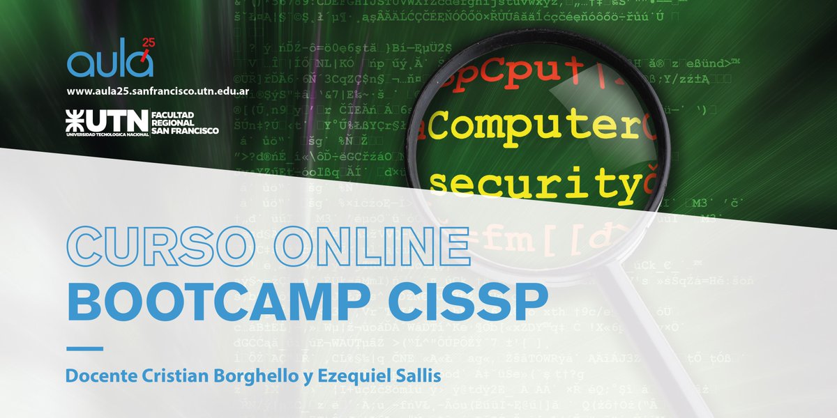 campusaula25's tweet photo. Sumate al Bootcamp #CISSP, los días Miércoles y Viernes desde el 26 de Agosto con @SeguInfo y @simubucks.
¡Capacitate con expertos! + info ℹ https://t.co/GyJqWv5Q87 https://t.co/vNV8mbWXiu