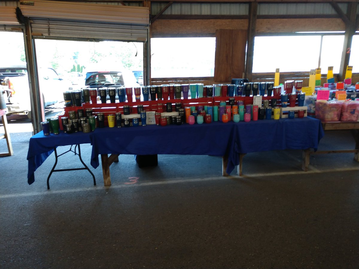 EngravingFisher's tweet photo. Set up today at Hometown Farmers Market https://t.co/4N0A7AziBt