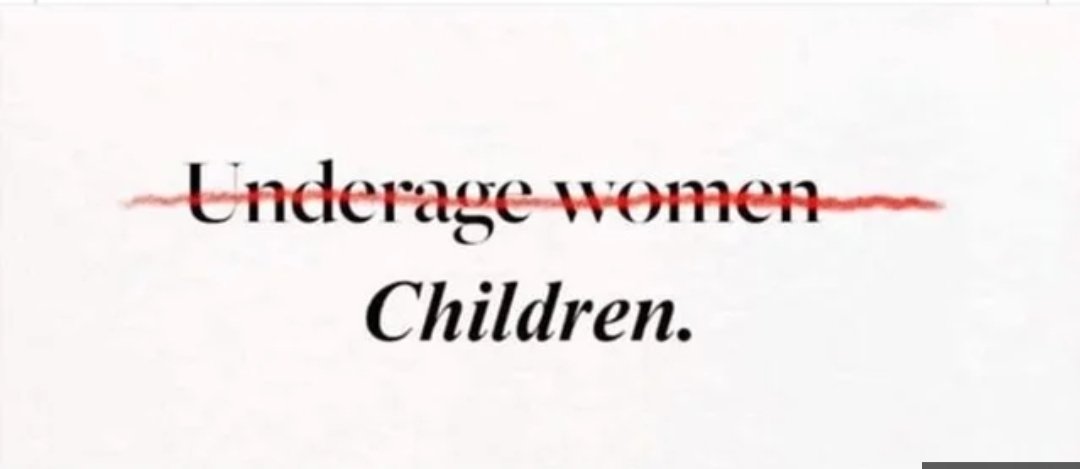 annathefeminist's tweet photo. To all the people tweeting about #GhislaineMaxwell:

1.) The victims were CHILDREN. Repeat after me: CHILDREN. Saying 'underage' minimises child abuse

2.) It's not sex. It's RAPE. Children cannot consent and neither can trafficked humans. https://t.co/XyGQHnDsIE