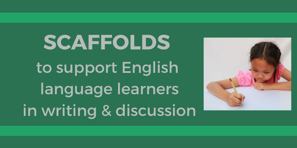 learnwithSAP's tweet photo. This resource describes, and provides examples of, three research-based scaffolding strategies for supporting #ELLs in writing and discussion: sentence frames/starters, signal words, and word banks. Find it here: https://t.co/cBwK0YuBsi #writing #teacherchat #elachat https://t.co/2nOLVsCCQR