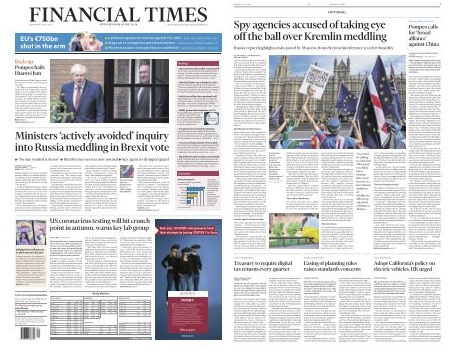 The FT also focuses on the failure – whether through neglect or to suit a political agenda – to look into Russian activity related to the referendum./10