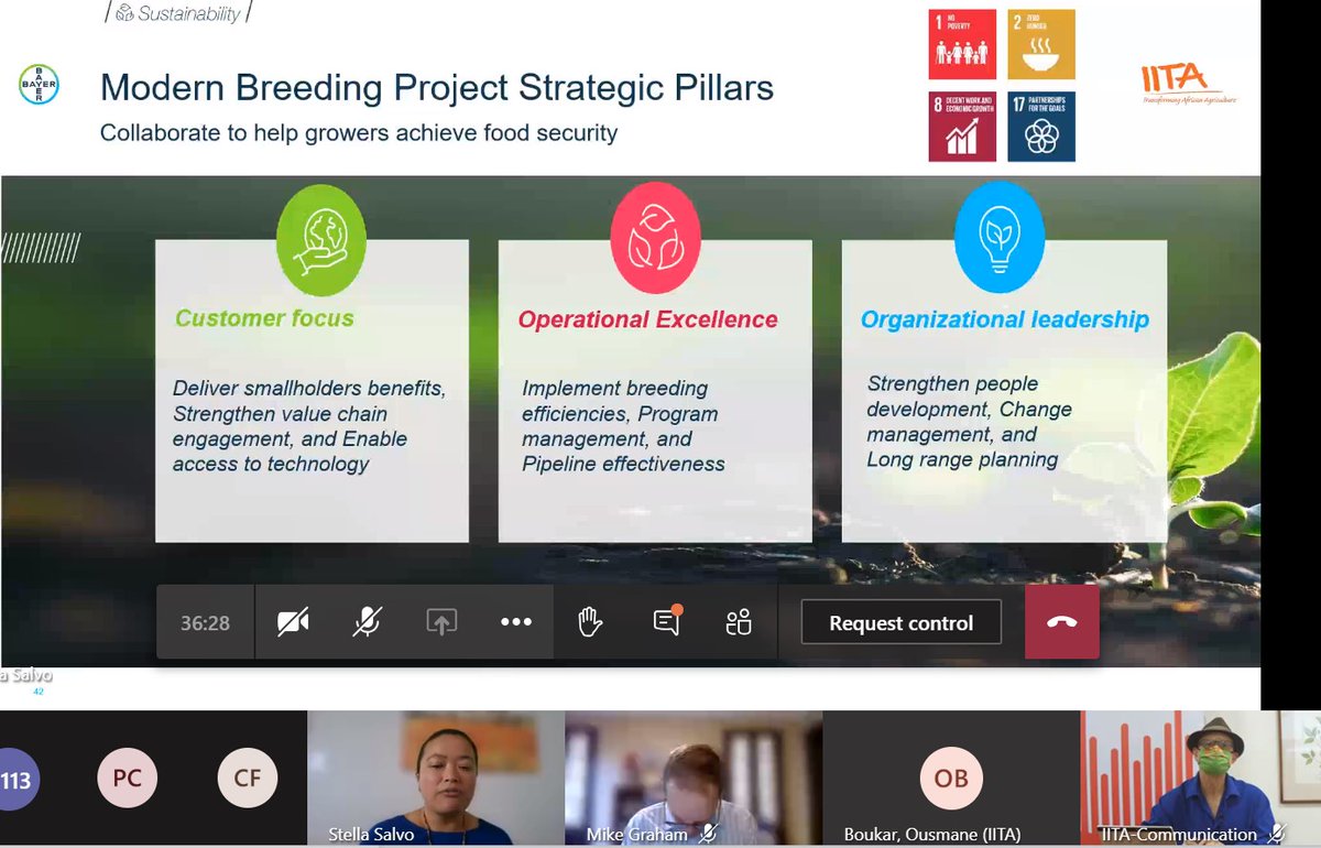 RadioIITA's tweet photo. @BayerCropNL @StellaSalvo1 speaks on improving the lives of small holder farmers with the project by focusing on their needs through the following mechanisms, Customer focus, Operational excellence, Organizational leadership.
#ModernBreeding #IITA_BayerModernBreeding
@IITA_CGIAR https://t.co/rKhka1DGBt