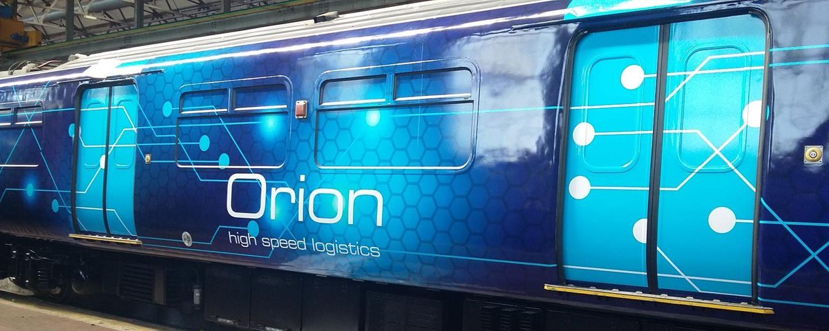 <a href="/SpeedOrion/">Orion High Speed Logistics</a> is very pleased to unveil its first logistics train in a stunning new livery. The future of logistics is coming! <a href="/Modern_Railways/">Modern Railways</a> @Richard_rail