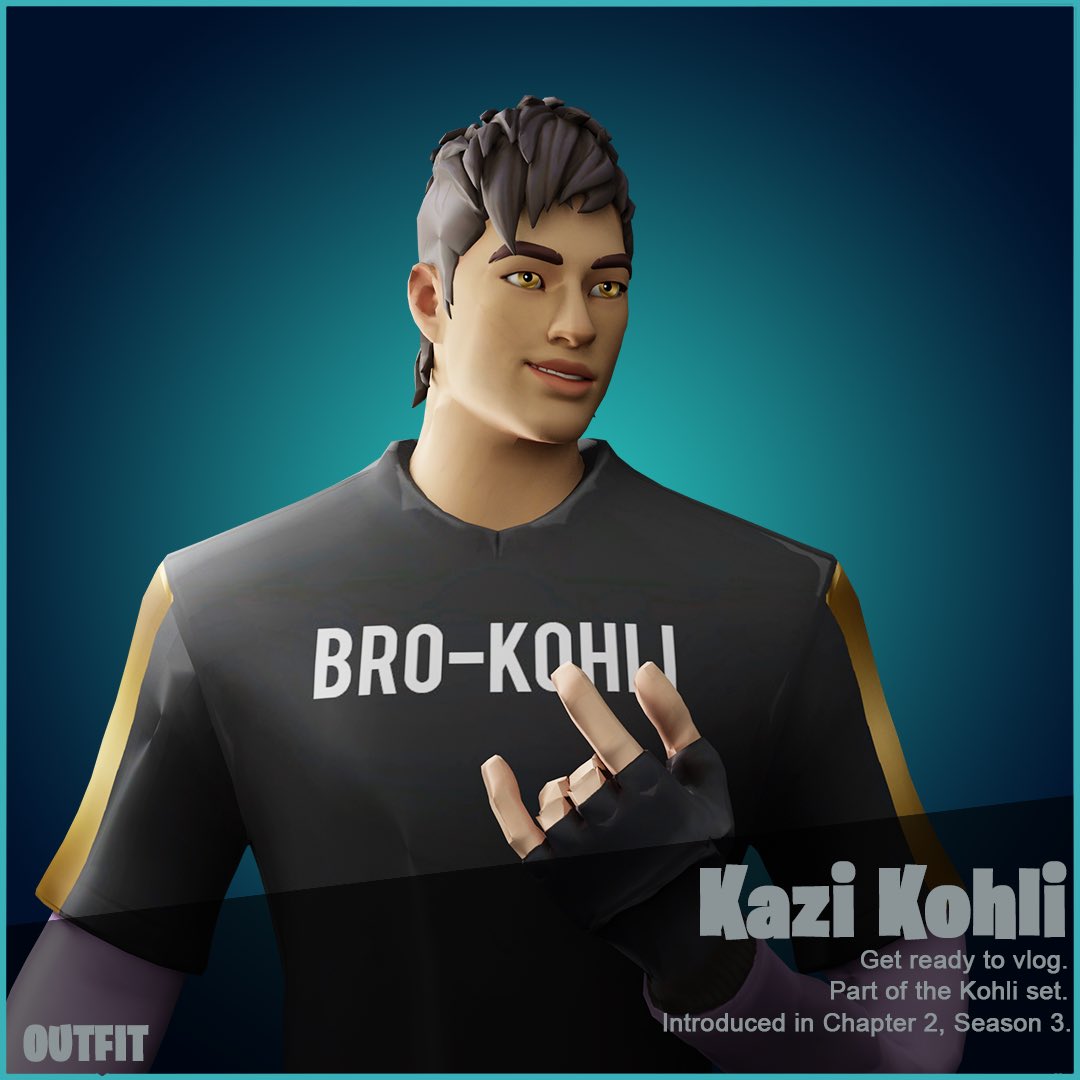 KaziKohli's tweet photo. Fortnite Leak:
The Kohli set
#fortnite #leaks #Fortniteleaks #concept #firstconcept #kohlisforever https://t.co/v9ItCaXfo7