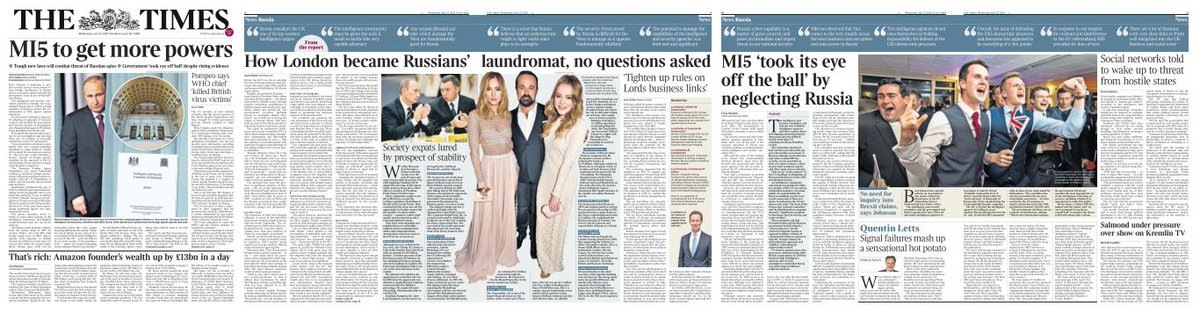 The Times goes with what looks like an exclusive on beefing up MI5’s powers. It takes the story on, so there are good arguments for this splash. But it still leaves the feeling that the Government is being let off the hook. And who gave them the scoop?/14