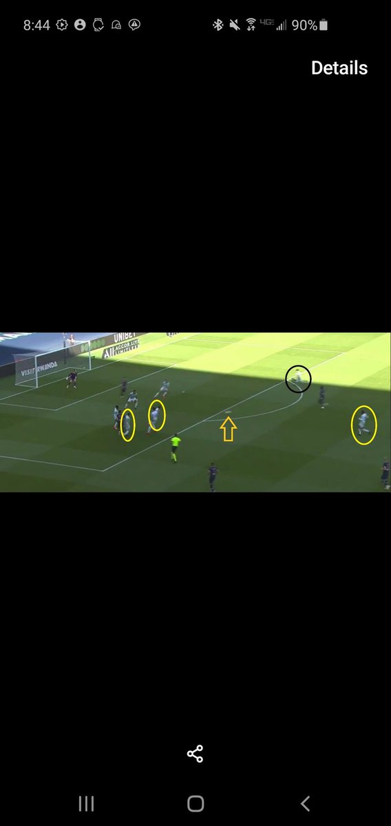 Players get out of position, lines are broken, and mistakes are made. Question is are players athletic and good enough to recover? Next 2 pics show Frimpong's recovery to track Neymar with the ball, then our defenders and midfielders collapsing in the box.