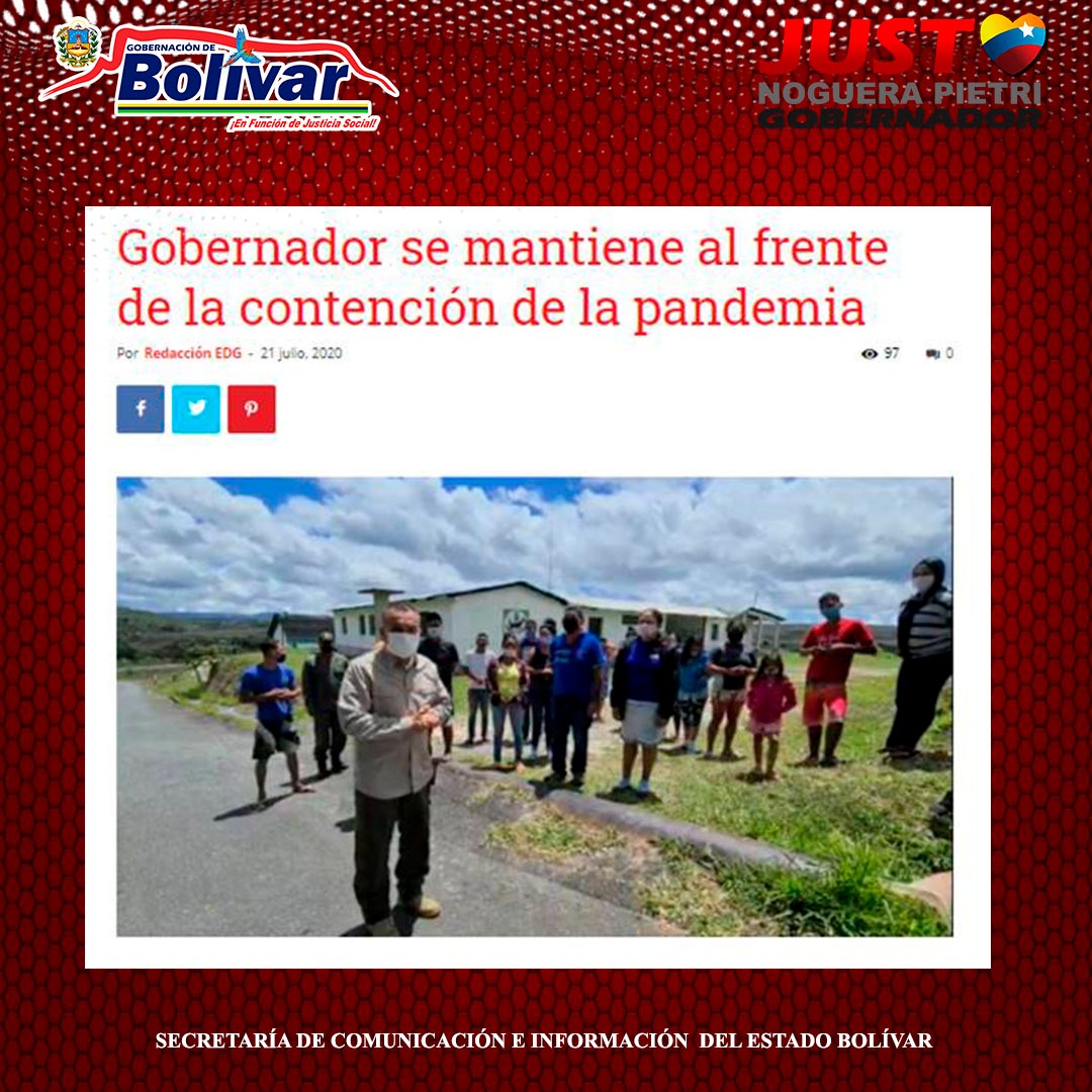 PrensaGoBol_'s tweet photo. #22JJul | #EsNoticia | Gobernador se mantiene al frente de la contención de la pandemia..  Vía...

👉@DiarioPrimicia  
https://t.co/xgxhKJGzrU

👉@DiariodeGuayana 

https://t.co/Ajo0BHMj7j

👉@SoyNuevaPrensa 
https://t.co/7sizBVfAiz

#AyúdanosACuidarte
@NicolasMaduro https://t.co/dfLyrZClyj