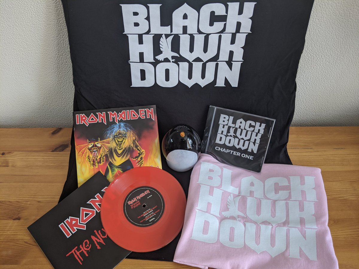 It's #CompetitionTime to celebrate the launch of "Chapter One" on 31/07. We are giving away a ltd ed <a href="/IronMaiden/">Iron Maiden</a> Number of the Beast 7in picture disk plus a copy of our album and two BHD tees! 🤘🤘🤘

#Retweet &amp; #follow to #win !

(Announced Sat! Rock Penguin not included 😜)
