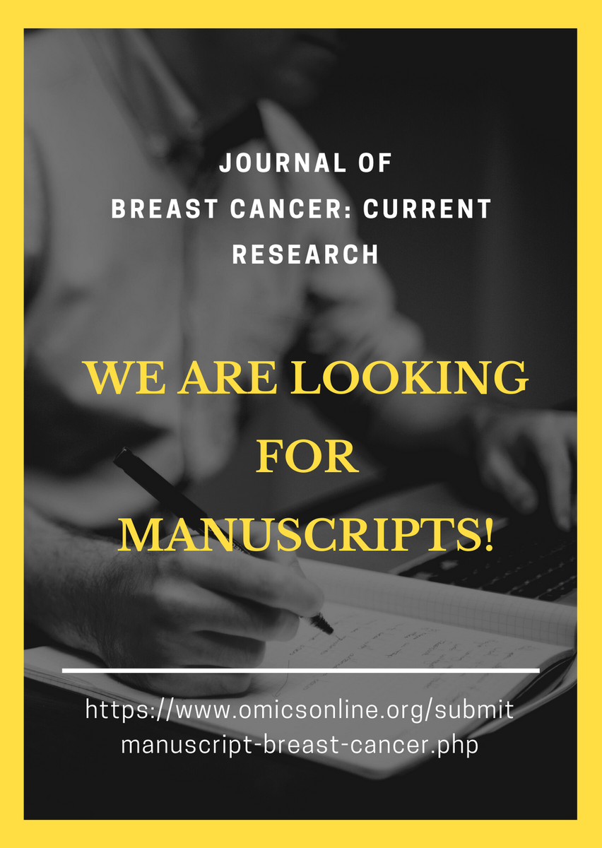Breast Cancer: Current Research welcomes research articles, review articles, case reports, short communications etc, for possible publication. 
We warmly everyone for our open access journals its free of cost.
Submit manuscript here : omicsonline.org/submitmanuscri…
#breast cancer