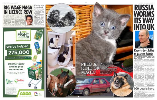 The Star devoted slightly less space to it than to a kitten on page 15./17