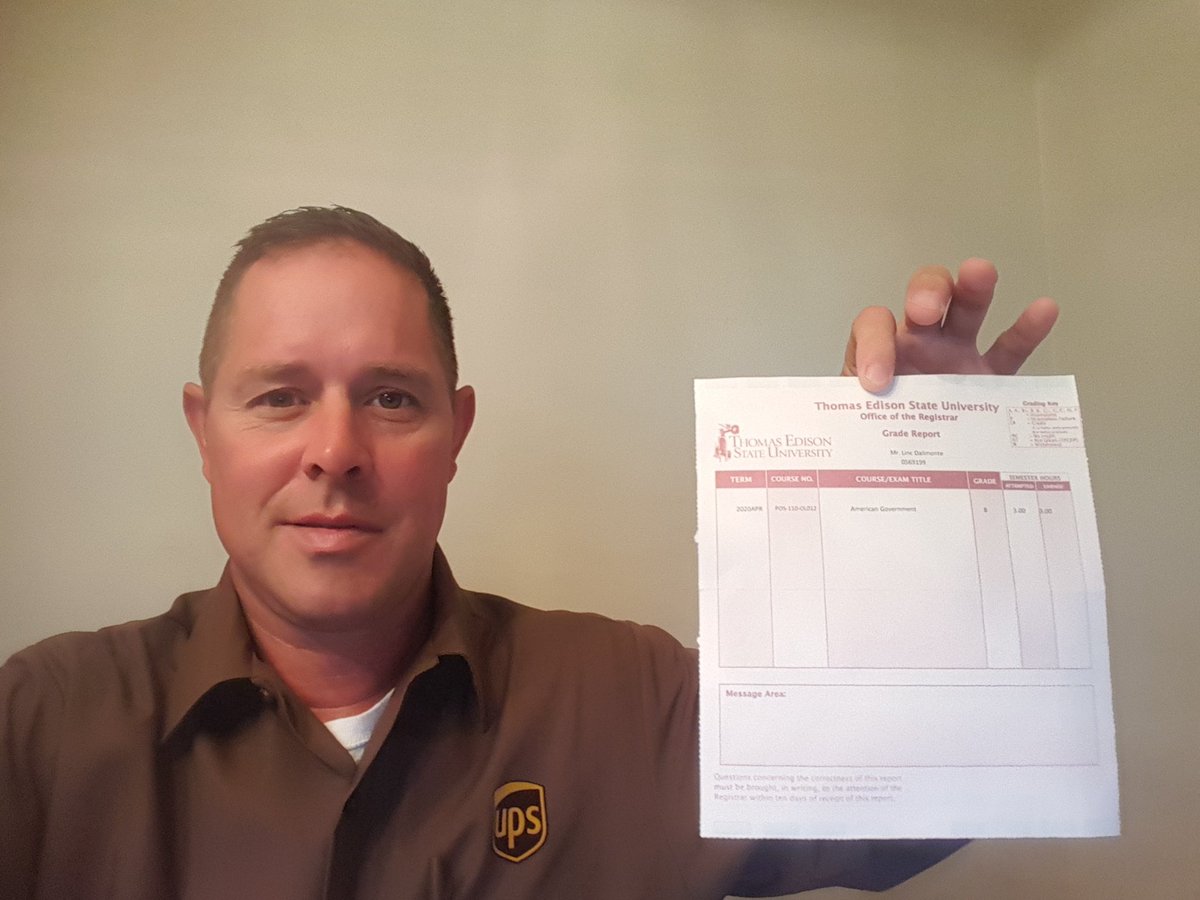 Paving my way toward my degree. Feels great to have just wrapped up another successful class and realizing how easy your goals fall into place when you put your mind to it.<a href="/BrianEdickUPSer/">Brian Edick</a> <a href="/PaulHuyser/">Paul Huyser</a> <a href="/Mark_L_Smith/">Mark Lawrence Smith</a>