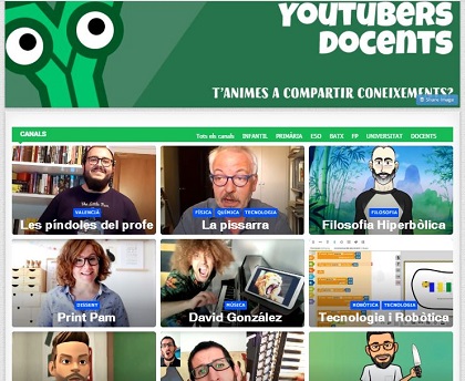 gencat's tweet photo. 🤳🏻 Neix https://t.co/806EWKJxqQ, el primer portal de #youtubers docents en #català.

El web està estructurat en diferents nivells educatius (infantil, primària, secundària, batxillerat, formació professional i universitat) i per assignatures https://t.co/vnjAExkwmj https://t.co/89dHtUOvtR