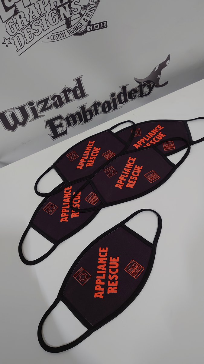 WizardEmb's tweet photo. Appliance Rescue #CustomFaceMasks ready to go!
#Staysafe and #standout from the crowd with our #custom #facemasks π·
Buy now direct from https://t.co/7YeUcDX90w
π 01788 833020
π§ wizardembroidery@hotmail.com
#covid19 #facemask #customfacewear #reusable #supportsmallbusiness https://t.co/GrcWysB2hl