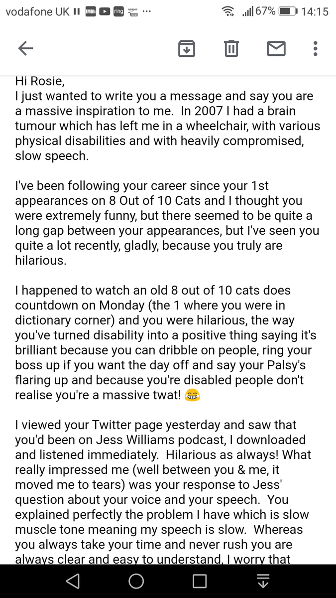 tumourfun's tweet photo. @josierones Hi Rosie👋 massive fan, I've written you a message but it's too long for Twitter so I've taken a screenshot of it in email. https://t.co/rxaqlgK2xl