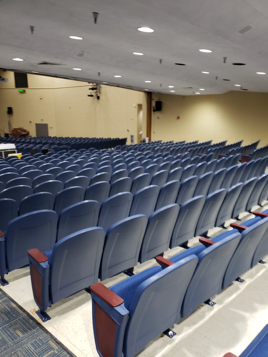 We can't wait to see you, host you and dazzle you! Check out our new auditorium "spruce up" with these lovely new seats!