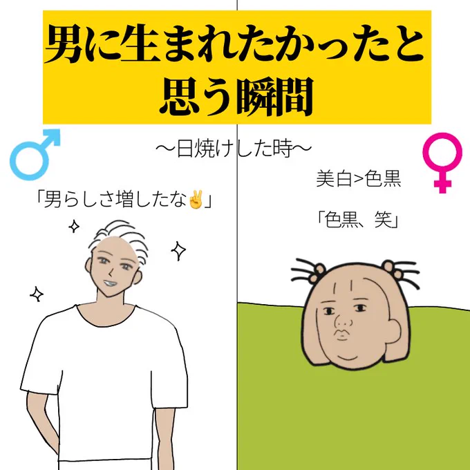 「男に生まれたかった」と
思う瞬間 