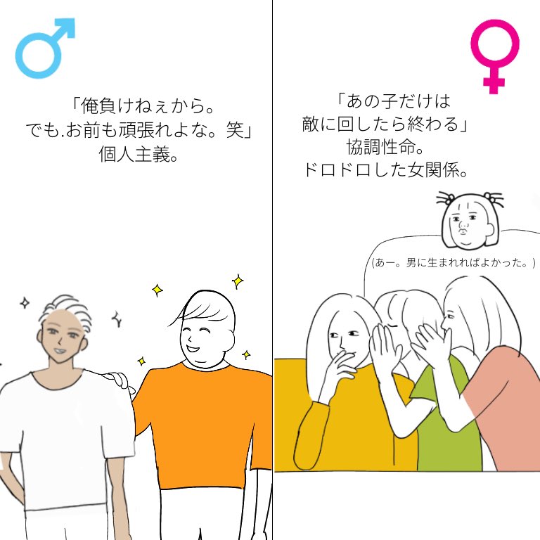 「男に生まれたかった」と
思う瞬間 