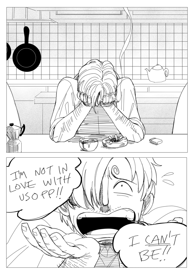 SailorFailures's tweet photo. THREAD: I promised I would do something happy &amp; reciprocated with these two, and it's finally finished...! A 14-page, SFW #SanUso comic. ♥ (1/5) https://t.co/tbRpVHpoLN