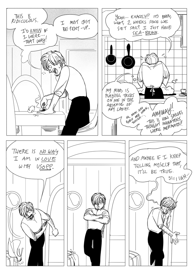 SailorFailures's tweet photo. THREAD: I promised I would do something happy &amp; reciprocated with these two, and it's finally finished...! A 14-page, SFW #SanUso comic. ♥ (1/5) https://t.co/tbRpVHpoLN