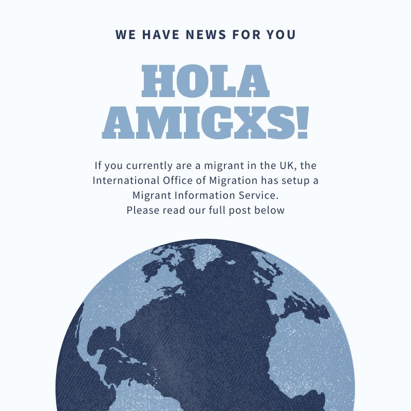 QMLatinx's tweet photo. If you are a migrant living in the UK, find out about the new Covid-19 Migrant Information Service ℹ️ of the @IOM_UK. Support 5 key topics: health, work, benefits, visas and immigration, housing and homelessness. Available in 8 languages https://t.co/Sx3lkVCD1W or 0800 464 3380. https://t.co/uI5IXYFweC