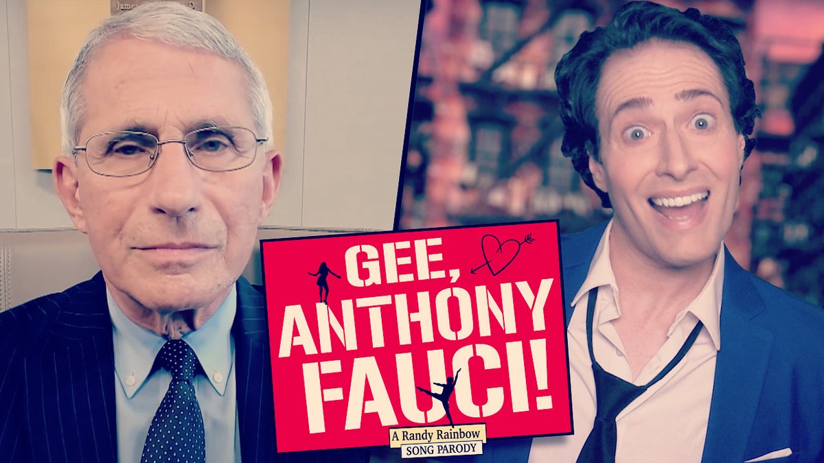 RandyRainbow's tweet photo. New Video! #GeeAnthonyFauci 🎶🤦🏻‍♂️💘🙏🏻🌇 https://t.co/HyJbN76FQ1 https://t.co/HC83o90Wgp