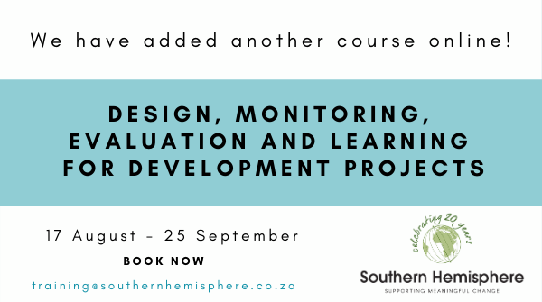 SouthernHemis's tweet image. We are excited to announce that we have moved our flagship course online.

For more information, or to register yourself or organization - view our dedicated webpage here: bit.ly/2ZRef04

#DMEL #Evaluation #skillsdevelopment #projectcycle