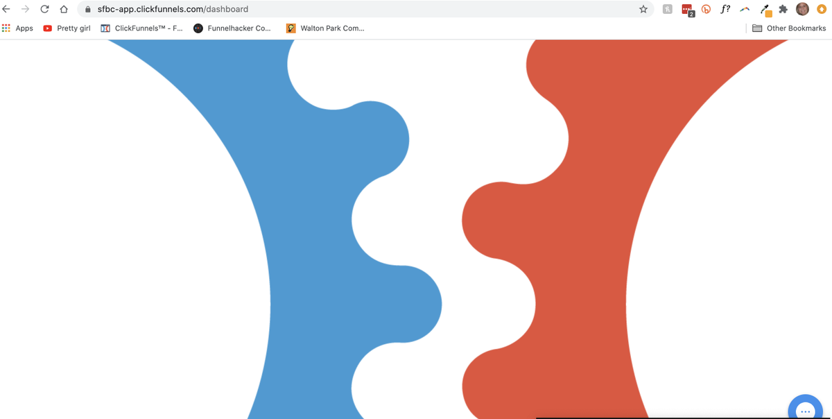 MarkbeechMktg's tweet photo. @clickfunnels - what's happening with your servers? when I log in I only see your logo. #help! https://t.co/D7xntI6ORs