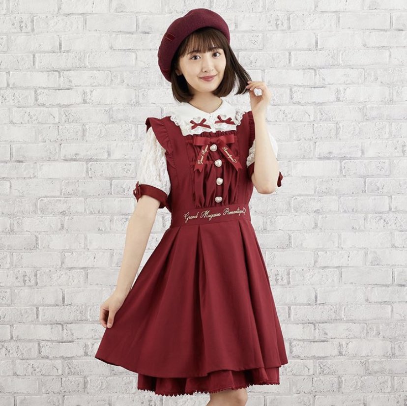 若者の大愛商品 LIZ 日本に LISA♡リボン付2WAYエプロンジャンスカ