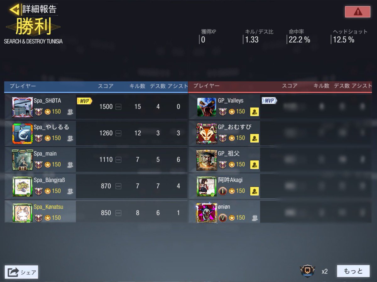 codm_spa's tweet image. VS Gloomy Person様 (GGLルール)

3-0 win

対戦ありがとうございました🙇‍♀️

#CoDMobile #CODモバイルクラン