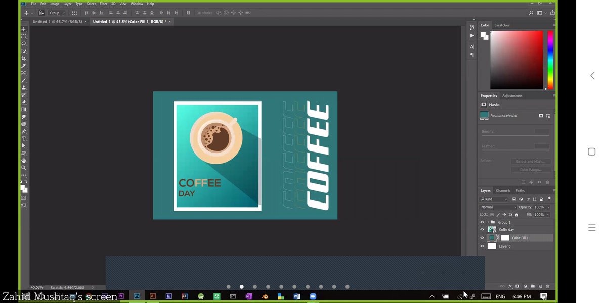 samikshapowar's tweet image. Woah Day 4 of Graphic designing
Learning contest with @Girlscript1 @gssummit , today learned typography as well, tried making the coffee Picture with the mentor. 
#gslearningcontest