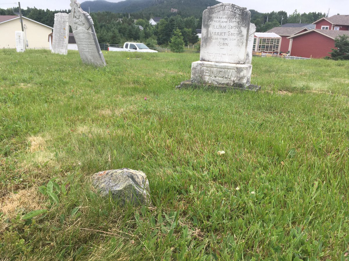 Sometimes headstones don't look the way you expect. These are field stones! They sometimes have markings, but not always. If you're not looking for them, you might miss them.