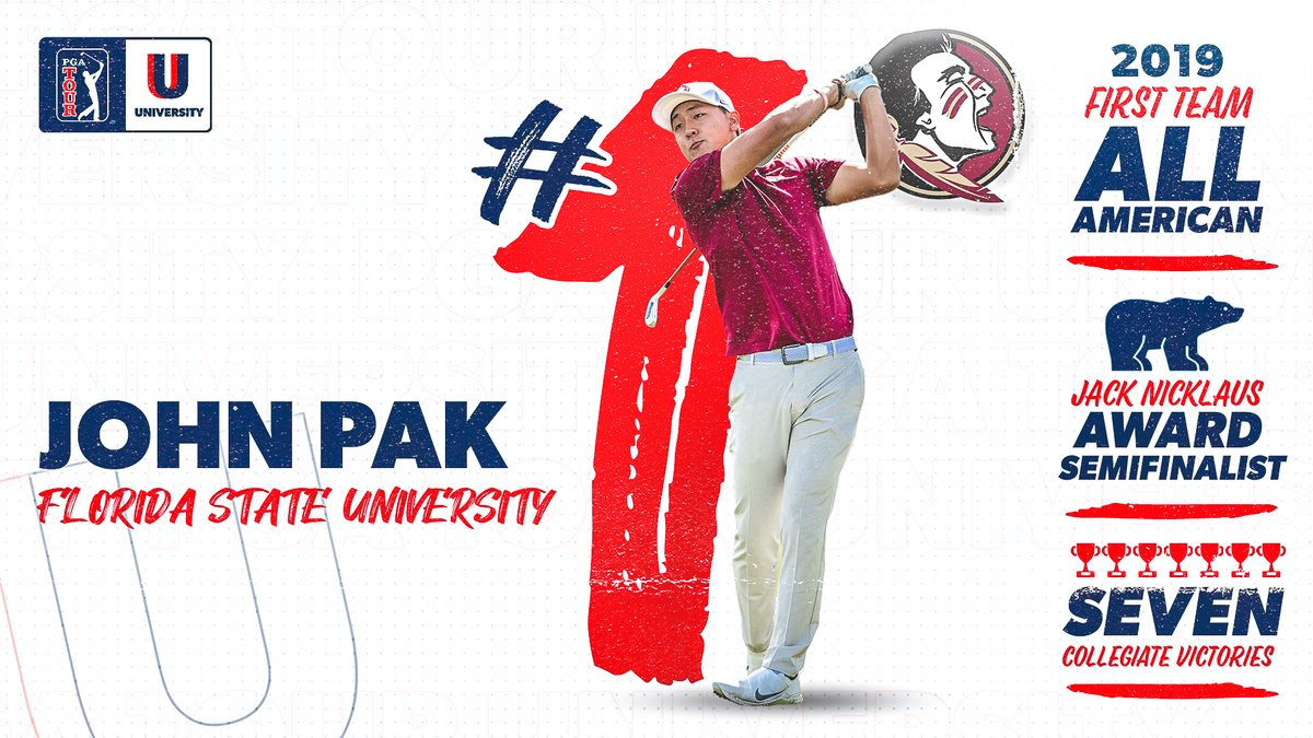 PGATOURU's tweet photo. Your #PGATOURU Ranking leader, ladies and gents:

1⃣ | John Pak, @FSUGolf https://t.co/KbI6bB9PR8