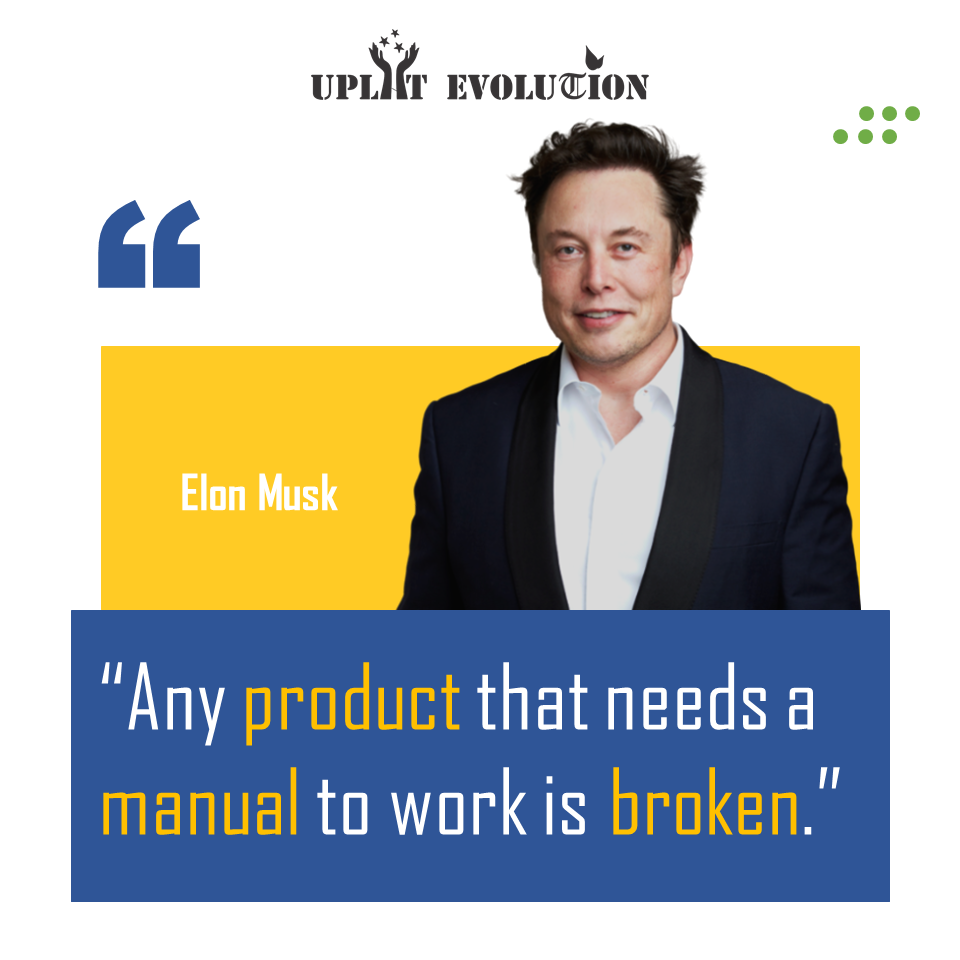 upliftevolution's tweet photo. “Any product that needs a manual to work is broken.”

- Elon Musk
.
.
#product #broken #elonmusk #manual #logic #solution https://t.co/DX68lQwpxU