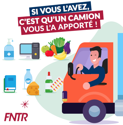 FNTR's tweet photo. "Si vous l'avez, c'est qu'un camion vous l'a apporté !". La @FNTR lance la 2ème phase d'une grande campagne de valorisation du secteur. 30 000 #camions seront habillés aux couleurs de l'opération. A découvrir sans tarder sur toutes les #routes de #France. https://t.co/AuJLg8aODz https://t.co/yHYkvjrZBV