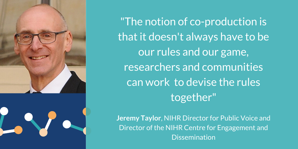 NIHRinvolvement's tweet photo. We’re collaborating with @NIHR_RDSSE on a podcast all about co-production #CoProPod. The first episode featured @JeremyTaylorNB talking about the challenges, the future, and his fantasy superpowers! Take a look at part two now: https://t.co/LQN2WdDPey https://t.co/HM13CUSpsP