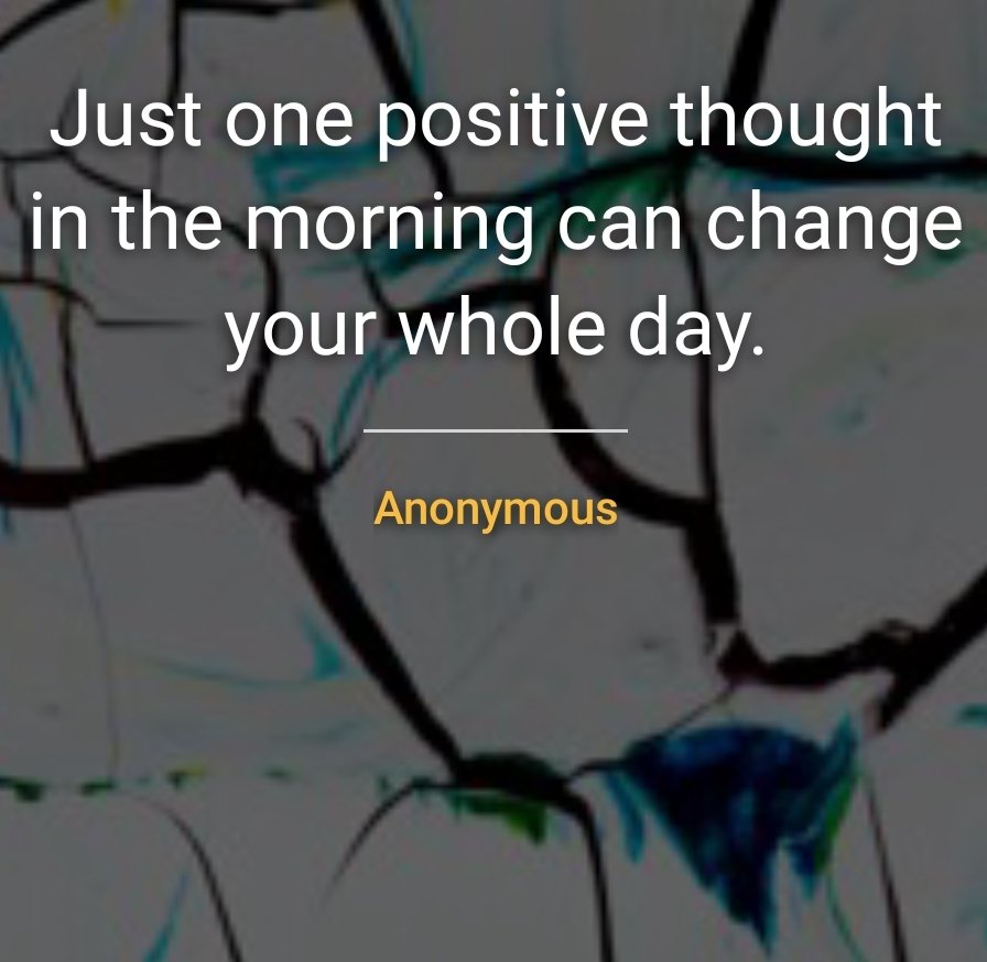 Good morning.  Let's leave a positive word for the next person.  Mine will be powerful