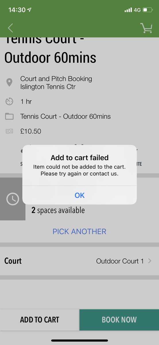 hfaguet's tweet photo. @Better_UK Dear Better team, I’m trying to book tennis session through the Better app - but it constantly giving me this error. Please help! Thank you:) https://t.co/peqScRy9la