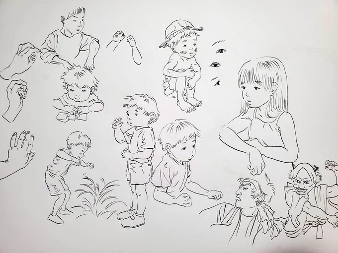 丸ペンに慣れるための線あそび 