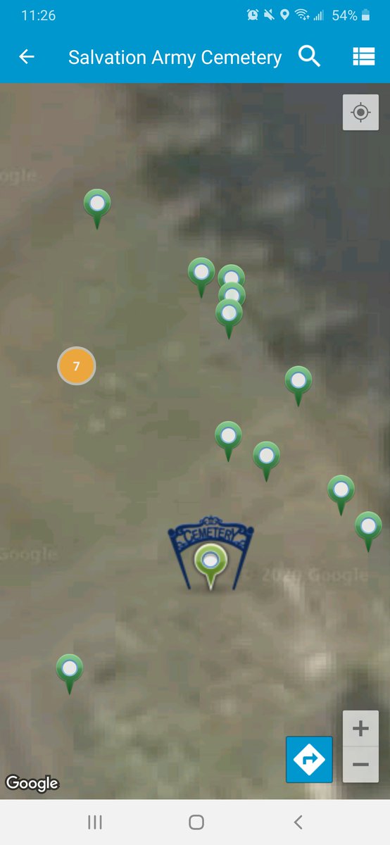 The app also generates a cemetery map and has all the locations of uploaded headstones geolocated so you can see exactly what has been done and where stones are located. This is very useful for genealogical research!