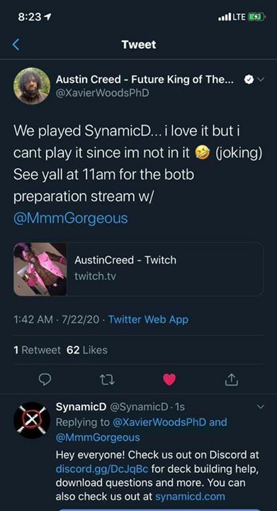 SynamicD's tweet photo. So, this happened last night! Xavier Woods hopped on for a couple games. Hit us up for Discord link and download instructions! Canβt wait to see you in the ring! #SynamicD https://t.co/ZTtHvep5jP