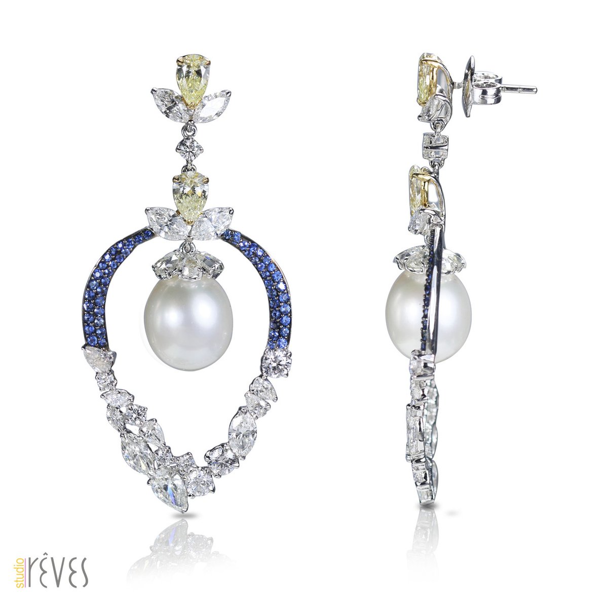 RapaportTrade's tweet photo. ⭐ #RapNet Jewel of the Week ⭐
Check out these magnificent Studio Rêves Diamonds, Pearls and Blue Sapphire Dangling Earrings listed by Grand Lifestyles.
Learn more about this piece here >> https://t.co/SEMUoph5yu
#diamonds #diamondonline #diamondindustry #jewelry #luxuryjewelry https://t.co/OhdeWi5Vcn