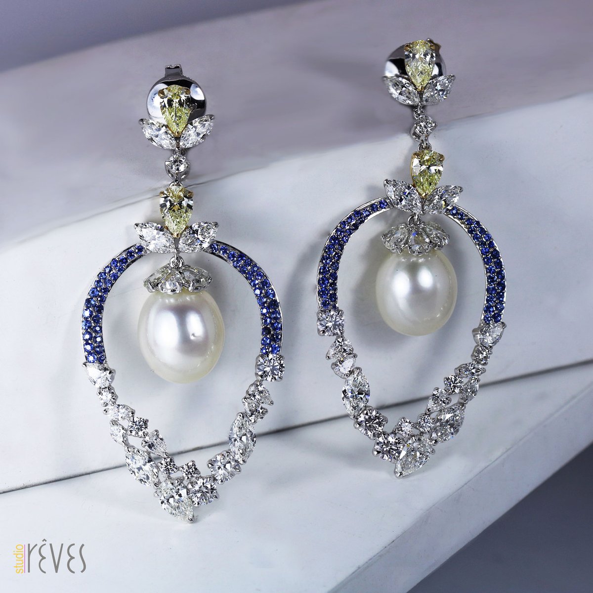 RapaportTrade's tweet photo. ⭐ #RapNet Jewel of the Week ⭐
Check out these magnificent Studio Rêves Diamonds, Pearls and Blue Sapphire Dangling Earrings listed by Grand Lifestyles.
Learn more about this piece here >> https://t.co/SEMUoph5yu
#diamonds #diamondonline #diamondindustry #jewelry #luxuryjewelry https://t.co/OhdeWi5Vcn