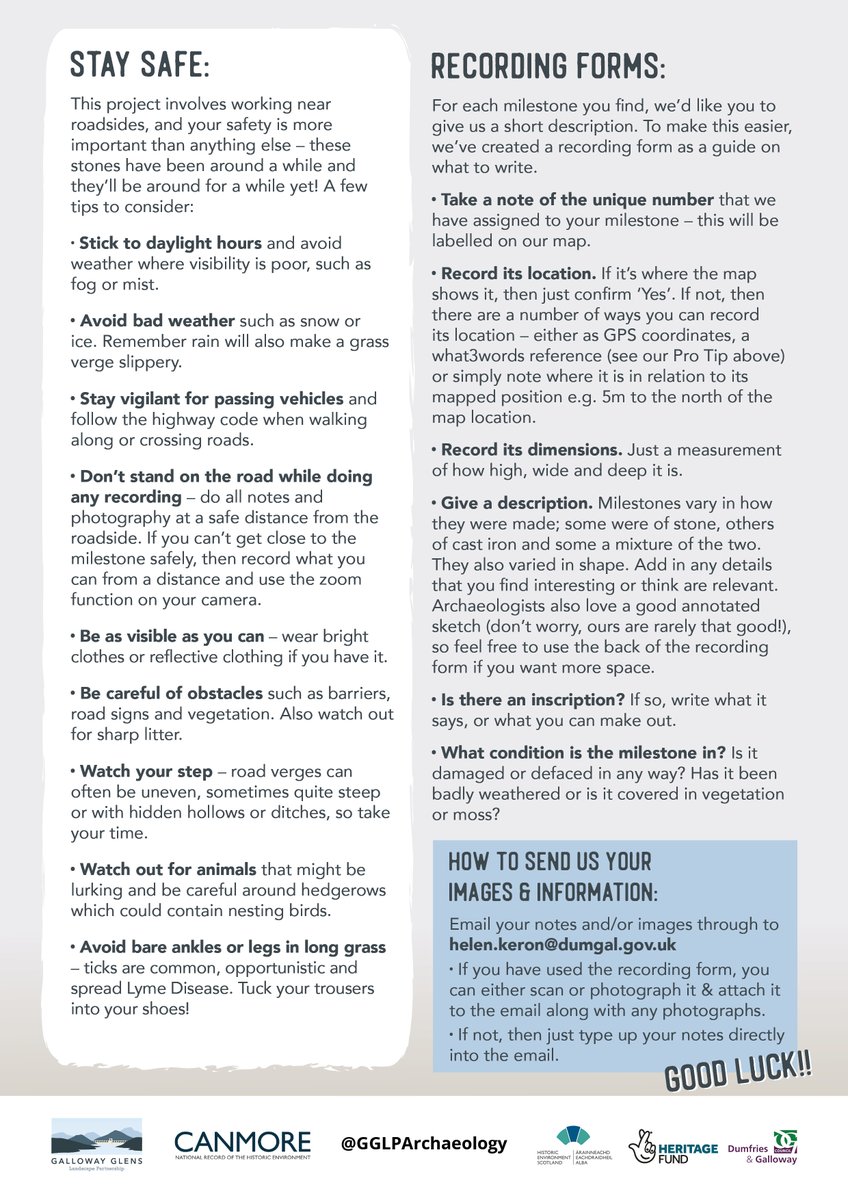 Looking for a new challenge while out on your walks over the next few months?
We're kickstarting another project for you - Are We There Yet. 
This one’s a call to hunt out milestones across the Galloway Glens. You can do this on your own or with family/friends. 
1/3